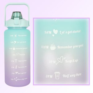 Háromrészes Havita motivációs kulacs szett, kék-sárga színkombinációban, 2L, 900 ml és 300 ml méretű palackokkal - Image 8