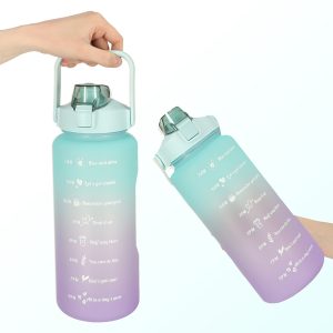 Háromrészes Havita motivációs kulacs szett, kék-sárga színkombinációban, 2L, 900 ml és 300 ml méretű palackokkal - Image 3