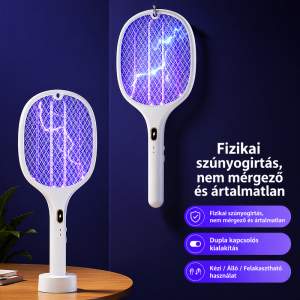 Kouvolsen KOS-41001 elektromos légycsapó – újratölthető rovarirtó ütő szúnyogok és legyek ellen (BBKM) - Image 4