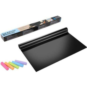 Krétával írható öntapadós falfólia – 200×45 cm táblafólia tekercs 5 db ajándék krétával, könnyen tisztítható krétatábla matrica gyerekeknek és irodába (FX) (BLLV) - Image 6