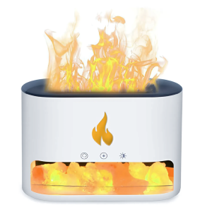 Kristály sókő és lánghatású esszenciális olaj diffúzor – 250 ml USB tápellátású csendes cool mist párásító relaxációhoz KP-023 (THM) - Image 1