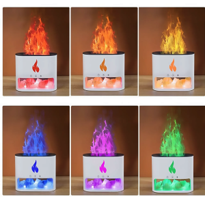 Kristály sókő és lánghatású esszenciális olaj diffúzor – 250 ml USB tápellátású csendes cool mist párásító relaxációhoz KP-023 (THM) - Image 9