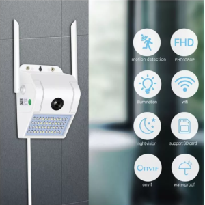 Kültéri WiFi IP biztonsági kamera és lámpa – éjjellátó, vízálló biztonsági megoldás (BBV) - Image 4