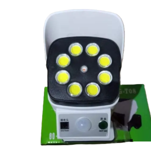 Kültéri solar napelemes mozgásérzékelős 77 LED-es lámpa és álkamera táviránytóval QG-T08 (BBL) - Image 3