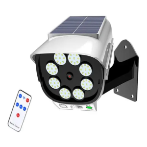 Kültéri solar napelemes mozgásérzékelős 77 LED-es lámpa és álkamera táviránytóval QG-T08 (BBL) - Image 1