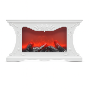 LED dekoratív díszkandalló lángeffekttel – valósághű lánghatású hangulatfény, 22×40cm -fehér SP-90 (BBD) - Image 1