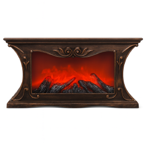 LED dekoratív díszkandalló lángeffekttel – valósághű lánghatású hangulatfény, 23×45cm -barna SP-90 (BBD) - Image 1
