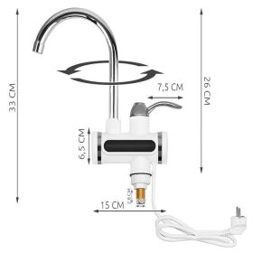 LED kijelzős vízmelegítő csaptelep - alsó csatlakozású (BBL) - Image 4