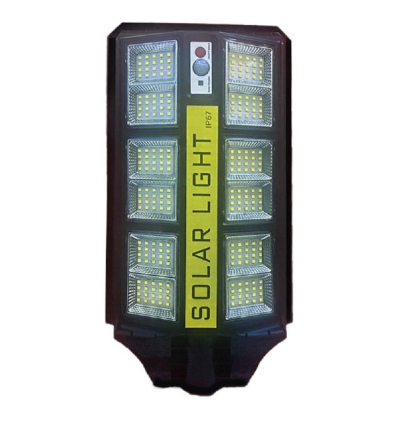 LED térvilágítás távirányítós, napelemes, fény-és mozgásérzékelős utcai szolárlámpa 1200W