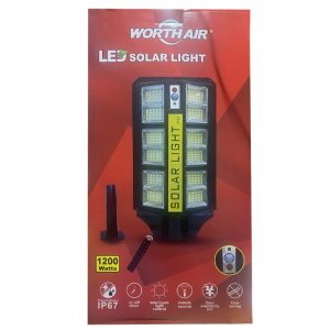 WorthAir LED-es, napelemes, távirányítós utcai világítás, fény-, és mozgásérzékelős udvari lámpa, 1200 W KE22-704 (FX) (BBV) - Image 4