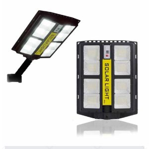 LED-es, napelemes, távirányítós utcai világítás, fény-, és mozgásérzékelős udvari lámpa, 800W (BBV) - Image 1
