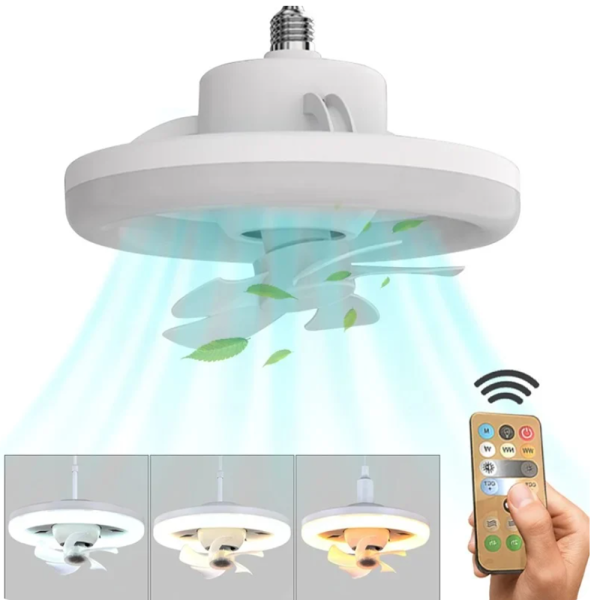 LED_mennyezeti_ventilátor_26_cm,_E27_foglalat,_távirányítóval,_3_sebesség_fokozattal,_360°_os_forgás_48W2