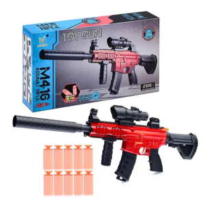 M416 játék gépkarabély puha lövedékekkel – biztonságos játékfegyver 10 szivacslövedékkel gyerekeknek (BBJ) - Image 1
