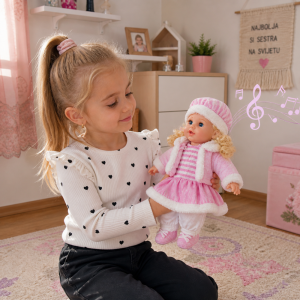 Magyarul éneklő hajas Kati baba óriás szempillával – 52 cm (BBJ) - Image 5