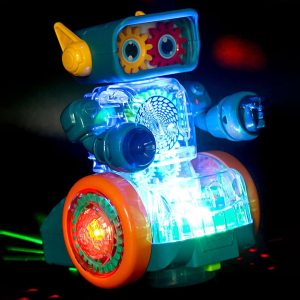 Mechanikus interaktív fogaskerék robot színes világító zenés lámpás játék kicsiknek (BBJ) - Image 3