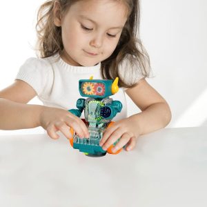 Mechanikus interaktív fogaskerék robot színes világító zenés lámpás játék kicsiknek (BBJ) - Image 2