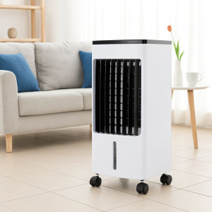 Mobil léghűtő – Kompakt, erőteljes hűtés, távirányítóval és 3 sebességfokozattal, 80W, fehér (FXI) - Image 2
