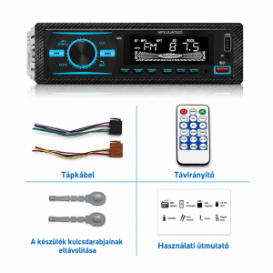 Modern autórádió Bluetooth kapcsolattal – MP3/USB/SD támogatás és LCD Kijelző (BBL) - Image 6