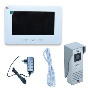 Modern kaputelefon éjjellátó kamerával, 16 féle csengőhanggal, és 7" színes kijelzőve - fehér RL-C07F (FX) (BBD) - Image 3