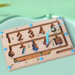 Montessori interaktív mágneses számlabirintus – oktató és fejlesztő játék gyerekeknek (BBJ) - Image 4