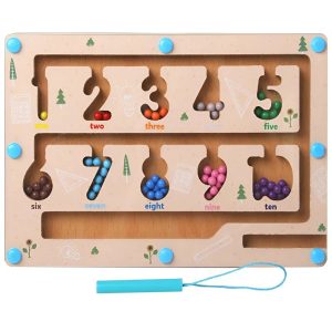 Montessori interaktív mágneses számlabirintus – oktató és fejlesztő játék gyerekeknek (BBJ) - Image 1