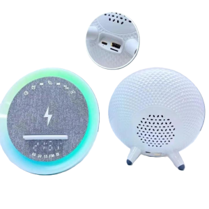 OKOP multifunkciós ébresztőóra bluetooth hangszóróval – RGB LED fény, és vezeték nélküli töltés 10W KP-577 (BBJH) - Image 5