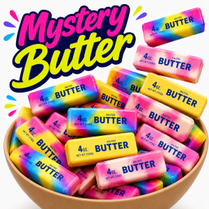 Mystery Butter Squishy stresszoldó játék – puha nyomkodható hab fidget játék random színekben (BBE) - Image 1