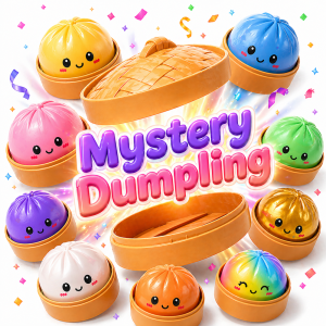 Mystery dumpling meglepetés gombóc – gyűjthető színes dumpling squishy, random színnel - Image 1