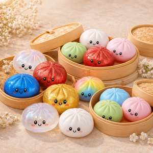 Mystery dumpling meglepetés gombóc – gyűjthető színes dumpling squishy, random színnel - Image 8