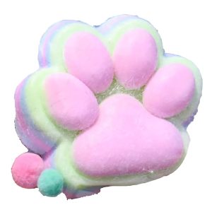 Nagy méretű puha Squishy macskamancs antistressz játék – szivárvány színű 12 cm (BBJ) - Image 1