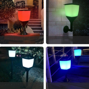 Napelemes RGB LED kerti lámpa 3 az 1-ben - Leszúrható vagy felszerelhető, beépített alkonykapcsolóval (BBV) - Image 2