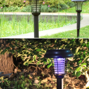 Napelemes kültéri földbe szúrható UV - LED elektromos, vízálló szúnyogirtó lámpa (FX) (BBV) - Image 3