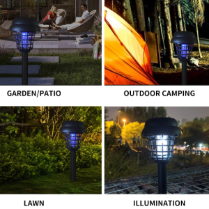 Napelemes kültéri földbe szúrható UV - LED elektromos, vízálló szúnyogirtó lámpa (FX) (BBV) - Image 10