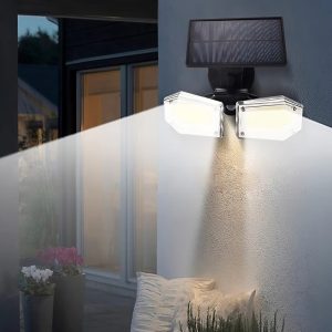 Napelemes mozgásérzékelős 130 COB LED kültéri lámpa – 21 x 3 x 7 cm (BBV) - Image 2