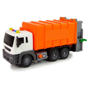 Narancssárga szemétszállító teherautó – súrlódásos meghajtású játékautó hangeffektekkel gyerekeknek 26cm JS108B (BBJ) - Image 7