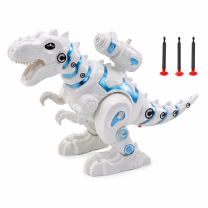 NeoRex Battle interaktív robot dínó – harcoló, darts kilövő, fény- és hanghatásos - fehér, 22,5×15,5×9cm (BBJ) - Image 9