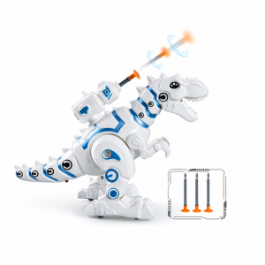 NeoRex Battle interaktív robot dínó – harcoló, darts kilövő, fény- és hanghatásos - fehér, 22,5×15,5×9cm (BBJ) - Image 4