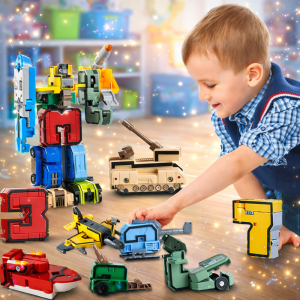 NumberBots átalakítható számrobot készlet – számokból összeépíthető transformer játék gyerekeknek (BBJ) - Image 2