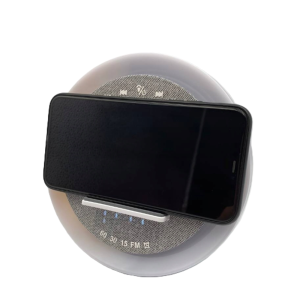 OKOP multifunkciós ébresztőóra bluetooth hangszóróval – RGB LED fény, és vezeték nélküli töltés 10W KP-577 (BBJH) - Image 9