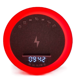 OKOP multifunkciós ébresztőóra bluetooth hangszóróval – RGB LED fény, és vezeték nélküli töltés 10W KP-577 (BBJH) - Image 11