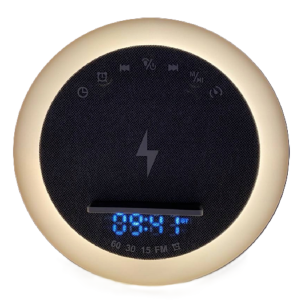 OKOP multifunkciós ébresztőóra bluetooth hangszóróval – RGB LED fény, és vezeték nélküli töltés 10W KP-577 (BBJH) - Image 17