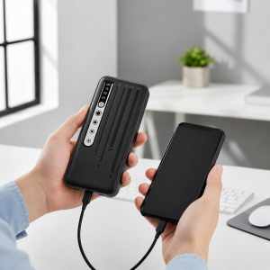 PB-20000 LCD powerbank 20000mAh – hordozható gyorstöltő külső akkumulátor 3 USB porttal (BBD) - Image 5
