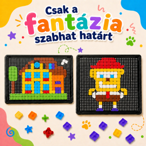 PIXXEL beillesztős fejlesztőjáték – színes formaillesztő készségfejlesztő játék gyerekeknek (BBMJ) - Image 4