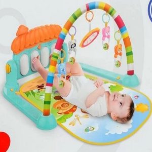 Piano Fitness baba játszószőnyeg - állatos csörgőkkel, hang-, és fényhatásokkal, altatózenével - kék (FX) (BBJ) - Image 3