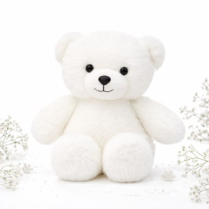 PiheMackó fehér plüss maci – puha, ölelhető teddy mackó gyerekeknek és ajándéknak (BBJ) - Image 6