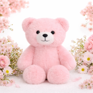 PiheMackó rózsaszín plüss maci – puha, ölelhető teddy mackó gyerekeknek és ajándéknak (BBJ) - Image 1