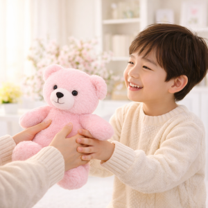 PiheMackó rózsaszín plüss maci – puha, ölelhető teddy mackó gyerekeknek és ajándéknak (BBJ) - Image 3