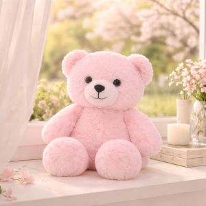 PiheMackó rózsaszín plüss maci – puha, ölelhető teddy mackó gyerekeknek és ajándéknak (BBJ) - Image 5