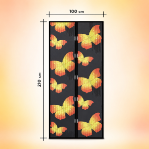 Pillangós mágneses szúnyogháló ajtóra 100×210 cm – automata záródású rovarháló függöny (GL- 11398C) - Image 4