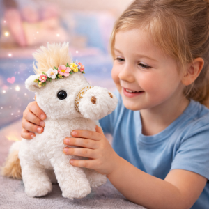 PonyPal interaktív plüss póni – sétáló plüss ló csóváló farokkal, mozgó játék póni gyerekeknek 22 cm (BBJ) - Image 2
